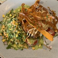 Vegan vege lasagne with vegan cheese with quinoa salad and crunchy sweet potato. A big winner.!   at Noosa Reef Hotel in Noosa Heads