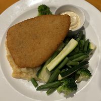 Chick’n schnitzel   at Clancy's Bistro in Jindabyne