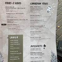 Menu at Burgerheart in Konstanz