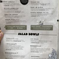 Menu at Burgerheart in Konstanz