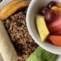 Vegan breakfast  at Rio Bhongo in Papagayo