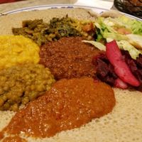 veggie sampler platter all vegan at Fasika in St Paul