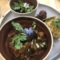 Aubergine stew  at Chidakasha Skye in Isle Of Skye