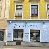 Outside the Cafe  at Little Dancer in Linz