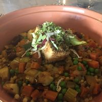 Moroccan Tagine with tofu at Rezaz in Asheville