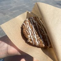 Cinnamon and white chocolate cookie   at Coco House in Barcelona