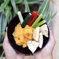 Carrot Hummus!  at Coco House in Barcelona