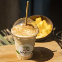 Coconut smoothie with Mango!
Amazing!! at Coco House in Barcelona
