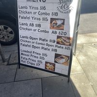 Menu (in July 2023)  at Staazi & Co in Adelaide