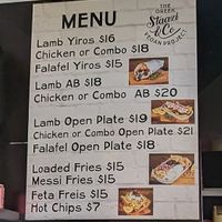 Menu at Staazi & Co in Adelaide