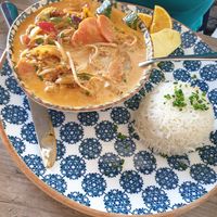 Red thai Curry vegetarian (the staff said it's vegan) at Stechl Keller  in Wasserburg