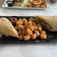Bahn Mi with vegan tots   at The SaltBox Cafe in Kill Devil Hills