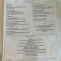 Brunch menu   at The SaltBox Cafe in Kill Devil Hills