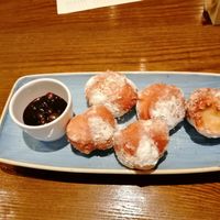 Doughballs and chocolate sauce at Caffe Scozia in Pitlochry