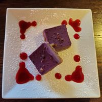 Blueberry cake at Fiammé in Naperville