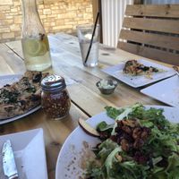Unbeleafable pizza and market salad  at Fiammé in Naperville