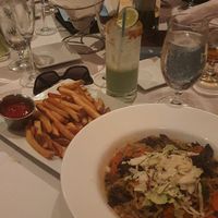 Miso noodles and french fries at Latitudes in Key West
