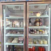 Takeout fridge at Vertical Diner and The Gold Room in Portland