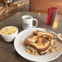 Vertical Reuben with Mac and cheeze, with immunity tea!  Sooo delicious!  at Vertical Diner and The Gold Room in Portland