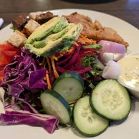 Chikun Caesar, the chickun was very tasty and the veggies were so crisp and fresh. at Vertical Diner and The Gold Room in Portland