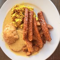  BOMBTASTIC BISCUITS AND GRAVY ($17)  at Vertical Diner and The Gold Room in Portland