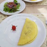 Tapioca with mushrooms and gnocchi at Vert Café in Brasilia