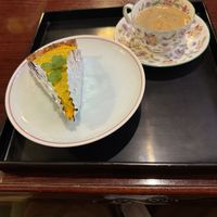 Pie with grain coffee  at Cafe 369 in Chiba