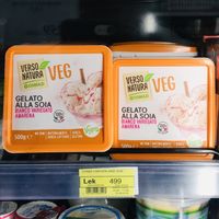 Vegan ice cream  at Conad in Tirana
