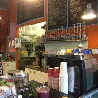 purple cow smoothie is great!  at Delicious Cafe in Chicago