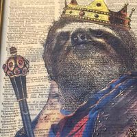 sloth artwork abounds! : ) at Delicious Cafe in Chicago