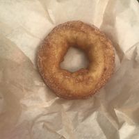 Vegan cinnamon sugar (day old Holy Donut $2) at Live Cafe in Kennebunk