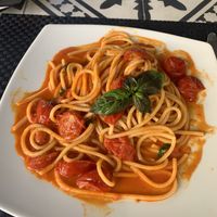vegan pasta at La Terrazza di Venere in Capri