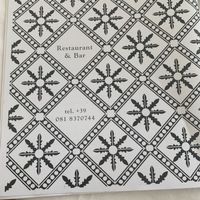 Back of menu  at La Terrazza di Venere in Capri