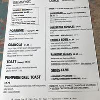 Vegan menu! at Holt Cafe in Holt