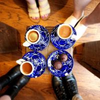 Drinking chocolate & truffles  at Kakawa Chocolates in Salem