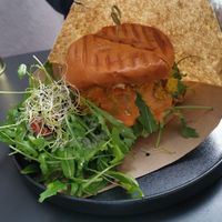 Knut vegan (with Tofu scramble) at LUUC Café in Saarbrucken