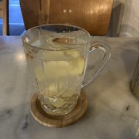 Fresh ginger tea   at LUUC Café in Saarbrucken