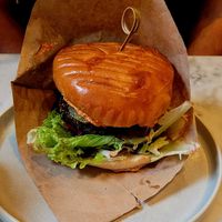 Susi burger at LUUC Café in Saarbrucken