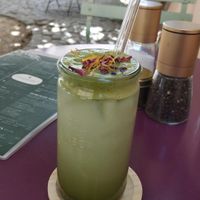 Iced Matcha Latte at LUUC Café in Saarbrucken