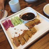 Half eaten Beijing ";duck."; at Ji Xiang Cao - Lucky Zen & Veg Restaurant in Shanghai