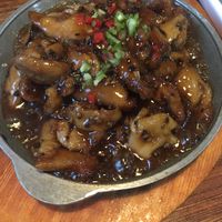 Mushroom hot plate. at Ji Xiang Cao - Lucky Zen & Veg Restaurant in Shanghai