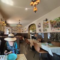 Inside sitting area at Sham in Amsterdam