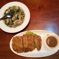 "roasted duck" and mushrooms at GōngDé Lín - Godly - Wukang Rd in Shanghai