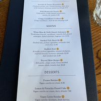 Vegan menu available on request  at Scott's in Troon