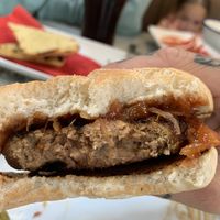 Vegan burger  at The Village Rest in Luss