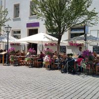 Outside seating at Karma in Konstanz