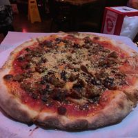 ROSEMARY'S BABY PIZZA
House tomato sauce, balsamic mushrooms, substitute house-made vegan Italian sausage and vegan parm at The 4th Horseman in Long Beach