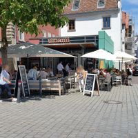 Outdoor seating at Umami Sushi & Grill in Konstanz