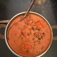 Mattar paneer w food coloring   at Walla Walla Indian Cuisine in Walla Walla