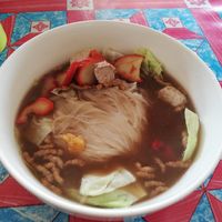 Noodle soup at Kao Man Kai Jay Vegan in Chiang Dao